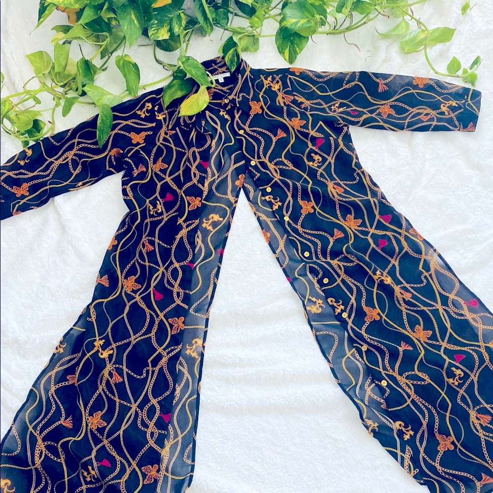 Sheer Button Down Top